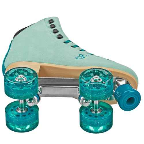 Candi GRL Carlin Quad Roller Skates Green/Blue Size 06