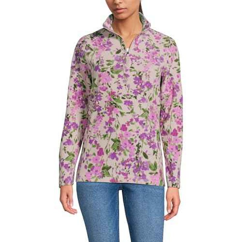Lands' End Anyweather Fleece Quarter Zip Pullover