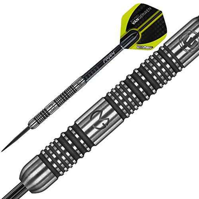 Winmau Michael Van Gerwen MvG Authentic 85% Tungsten Darts Set with Prism Flights and Shafts (Stems)