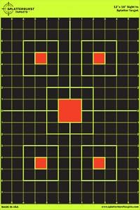 Splatterburst Target - 12"x18" Shooting Target with Bright Fluorescent Yellow Impact Visibility