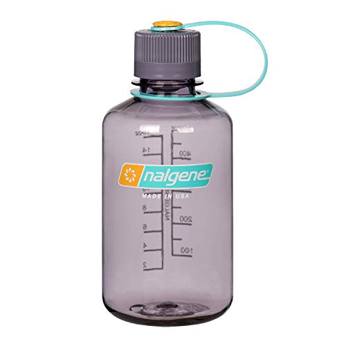 Nalgene Sustain Tritan BPA-Free Water Bottle Made with Material Derived from 50% Plastic Waste, 32 OZ, Narrow Mouth,Grey