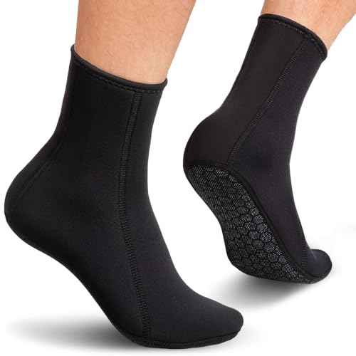 3mm Beach Water Socks - Sand Proof Aqua Socks for Beach Sports, Swimming, Diving, Surfing & Water Activities