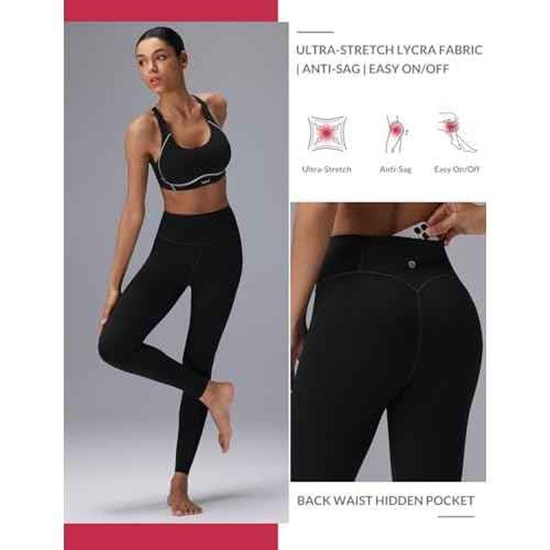baleaf Freeleaf Broadway High Waisted Leggings with Pockets, 25" Dance Yoga Workout Legging for Women Soft Athletic Pants