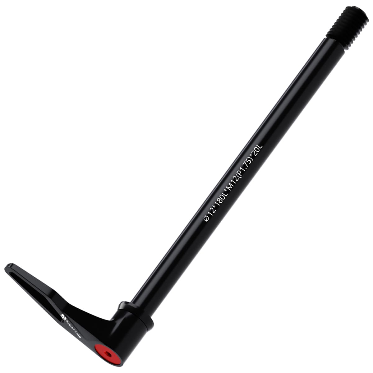 KiberAxle 12mm Quick Release Thru Axles for Bike Forks and Rear Shock, Mountain and Road Bike Aluminum Alloy Hubs Adapter Axle with Adjustable Revolve Handle, Thread Pitch: 1.75 mm/Length: 180mm
