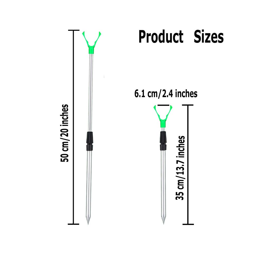 FASPLORE 4-Pack Telescopic Fishing Rod Holders for Ground (4pcs-20 inches)