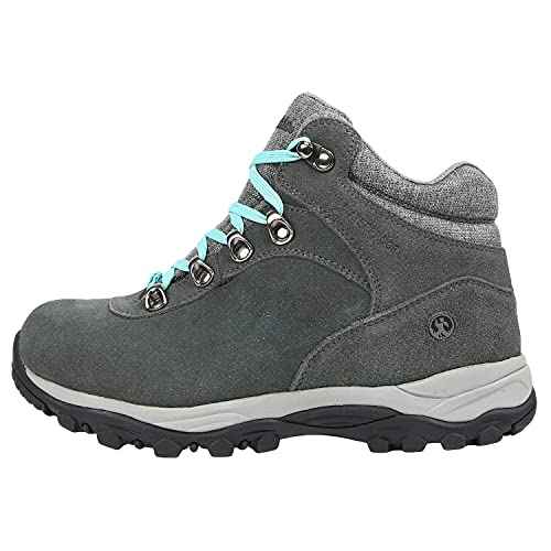Northside Women's Apex Trek Hiking Boot, Gray/Aqua, 7.5