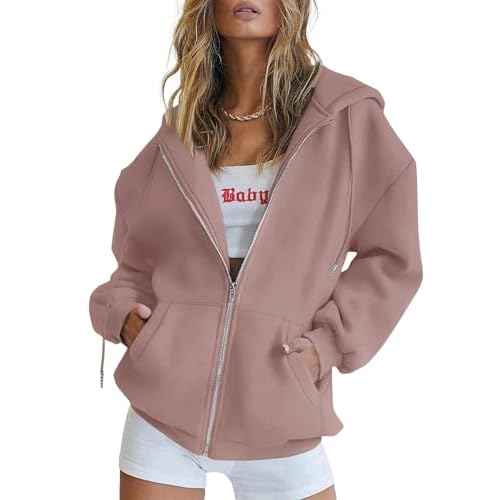 PRETTYGARDEN Women's 2025 Zip Up Y2K Hoodies Casual Long Sleeve Sweatshirts Fall Spring Track Jackets with Pockets