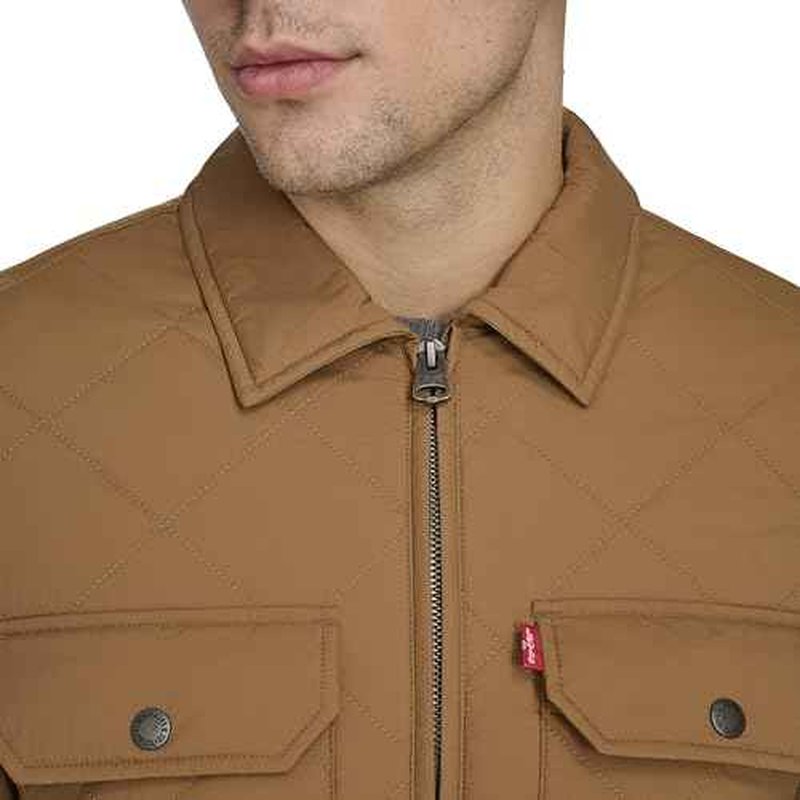 Levi's mens Men's Diamond Quilted Laydown Collar Jacket