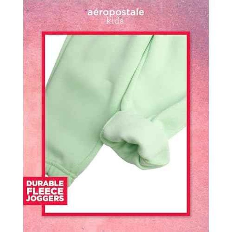 AEROPOSTALE Girls Sweat Suit Set - 2 Piece Soft Fleece Pullover Graphic Crewneck Sweatshirt and Jogger Pants for Girls (4-12)