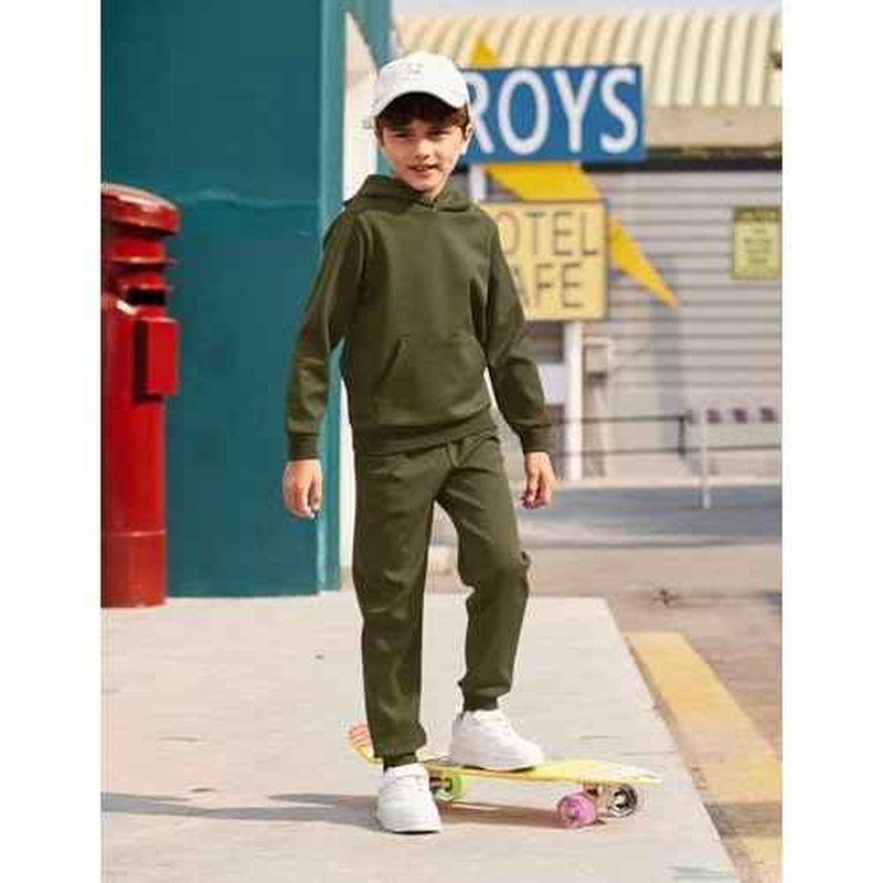 Arshiner 2 Piece Outfit Boys Pullover Hoodies Sweatshirt Suit For Kids Tracksuit Set