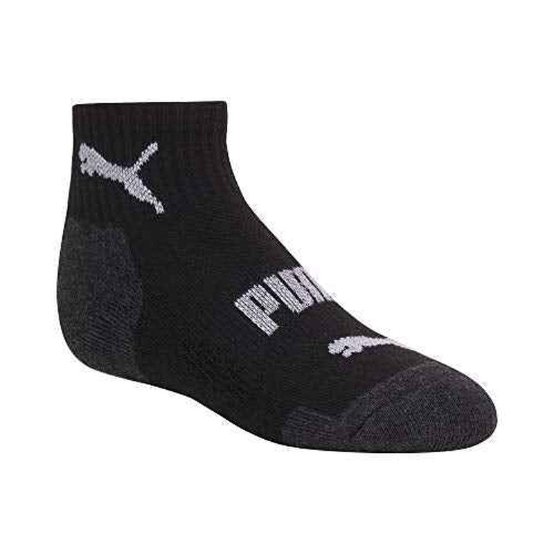 PUMA Boys' 6 Pack Quarter Crew Socks