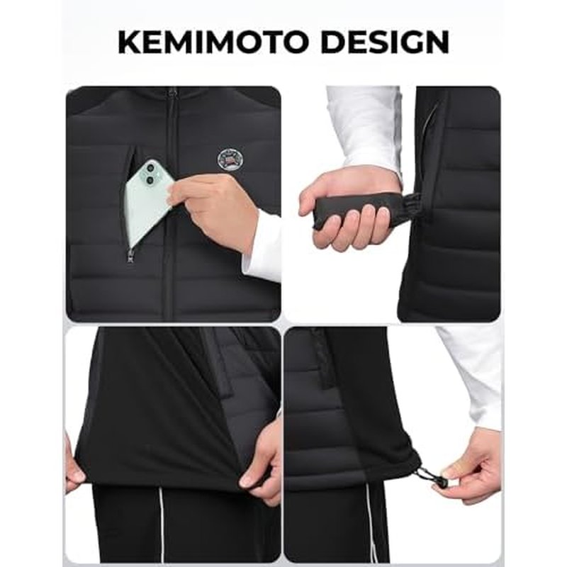 KEMIMOTO Heated Vest for Men Women,10000mAh Battery Pack Charging, Hand & Neck Warmers,for Hunting, Golf, Cycling