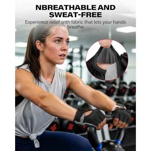 VINSGUIR Workout Gloves for Men and Women, Weight Lifting Gloves with Excellent Grip, Lightweight Gym Gloves for Weightlifting, Cycling, Exercise, Crosstraining, Pull ups, Fitness, Climbing and Rowing