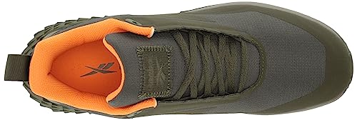 Reebok Mens Trail Cruiser, Poplar Green/Grey/High Ghvis Orange, 13