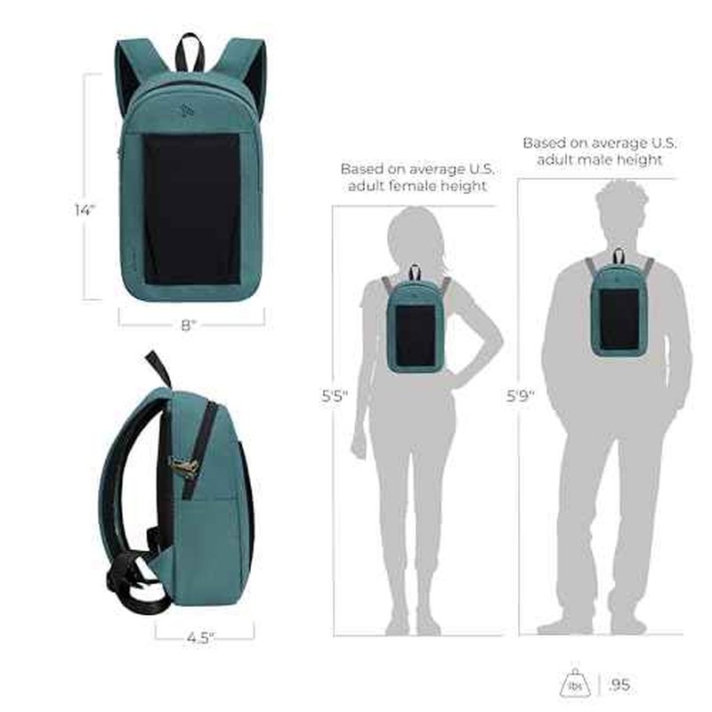 Travelon Anti-Theft The Voyages Small Backpack with XL Water Bottle Pocket