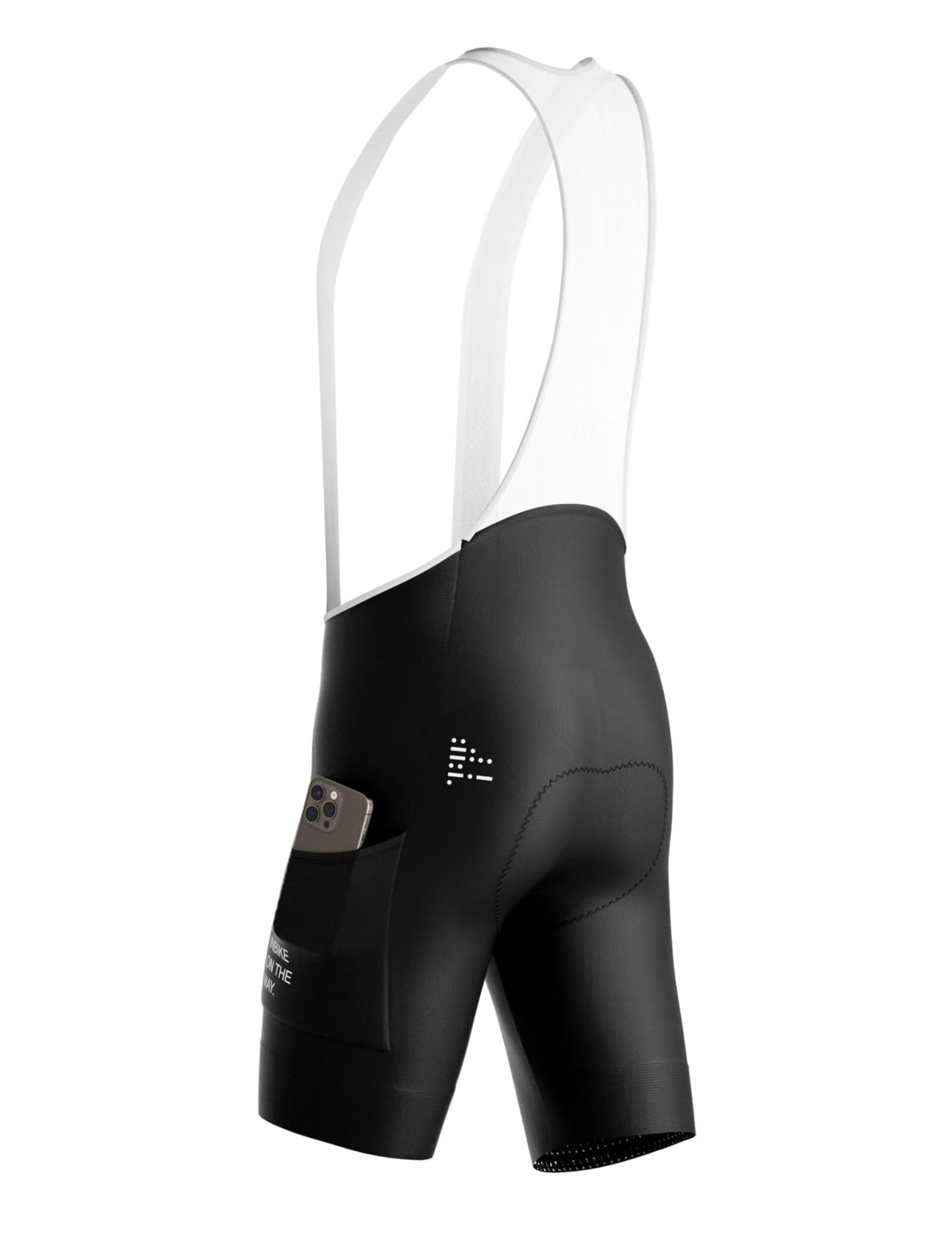 INBIKE Cycling Bib Shorts for Men, 3D Padded Breathable Road Bike Shorts Men, Lightweight Biking Bicycle Bibs with Pockets Black L