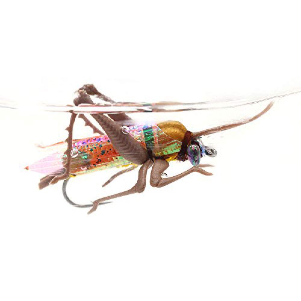 YZD Realistic Fly Grasshopper Series(Small Brown 12pcs)