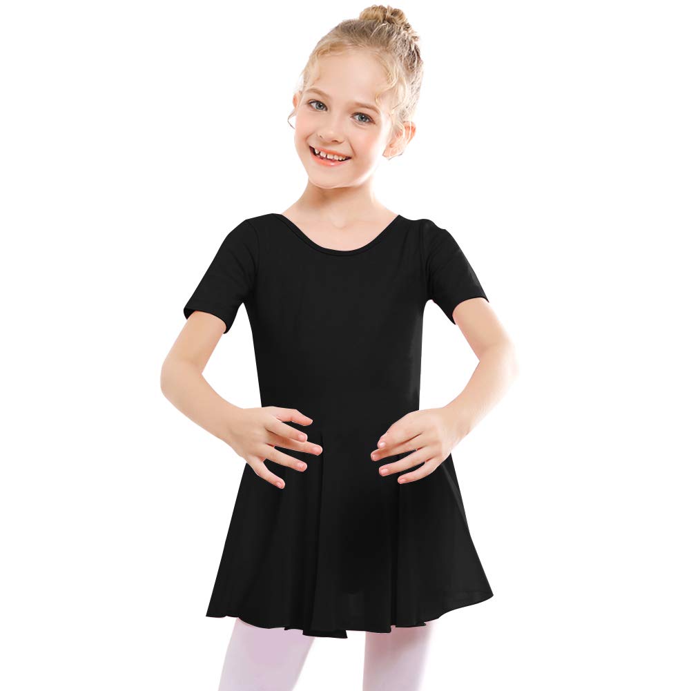 Stelle Ballet Leotards for Girls Dance Dress Criss-Cross Back (BK,4-5T)