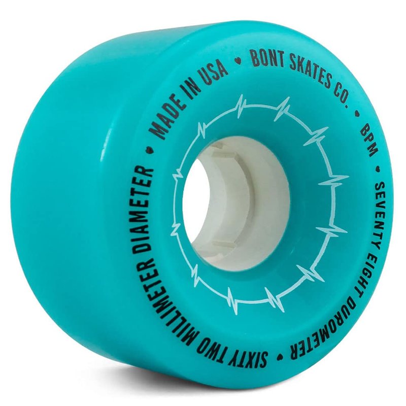Bont Skates BPM Quad Roller Skate Outdoor Wheels - Suitable for Recreational Skating Asphalt Sidewalk Boardwalk Street - 62x35mm 78A, Made in USA (Hot Pink - Set of 4 wheels)