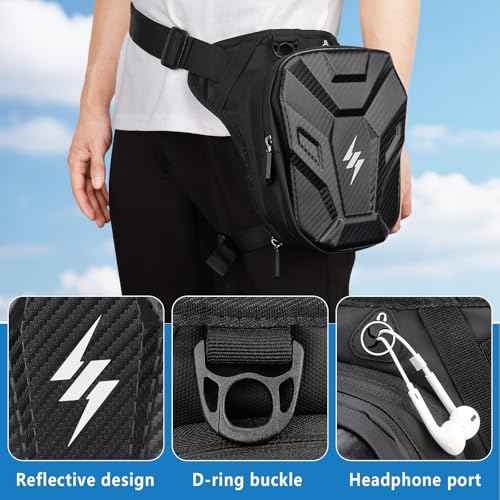 GXCROR Motorcycle Leg Bag,Thigh Bag,Thigh Fanny Pack,Drop Leg Bag Women Men for Racing Bike Cycling Horse Riding Hiking Camping Fishing Travel Outdoor