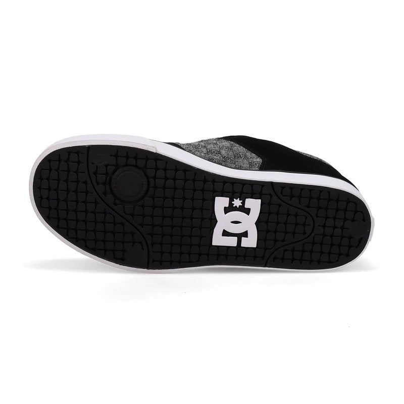 DC Men's Pure Skate Shoe, Black/Grey, 12