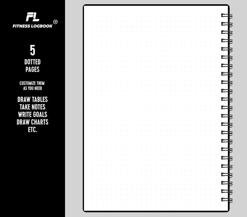 Fitness Logbook - A5 Undated Workout Journal for Men & Women | Durable Plastic Cover & Thick Paper for Tracking Weight Loss, Muscle Gain, Gym Progress