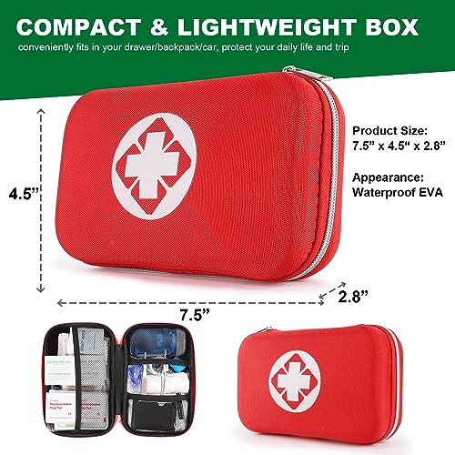 315 PCS First Aid Kit,Trauma Kit with Essential Emergency Medical Supplies, Suitable for Travel Home Office Vehicle Outdoor Camping Hiking(Red)…