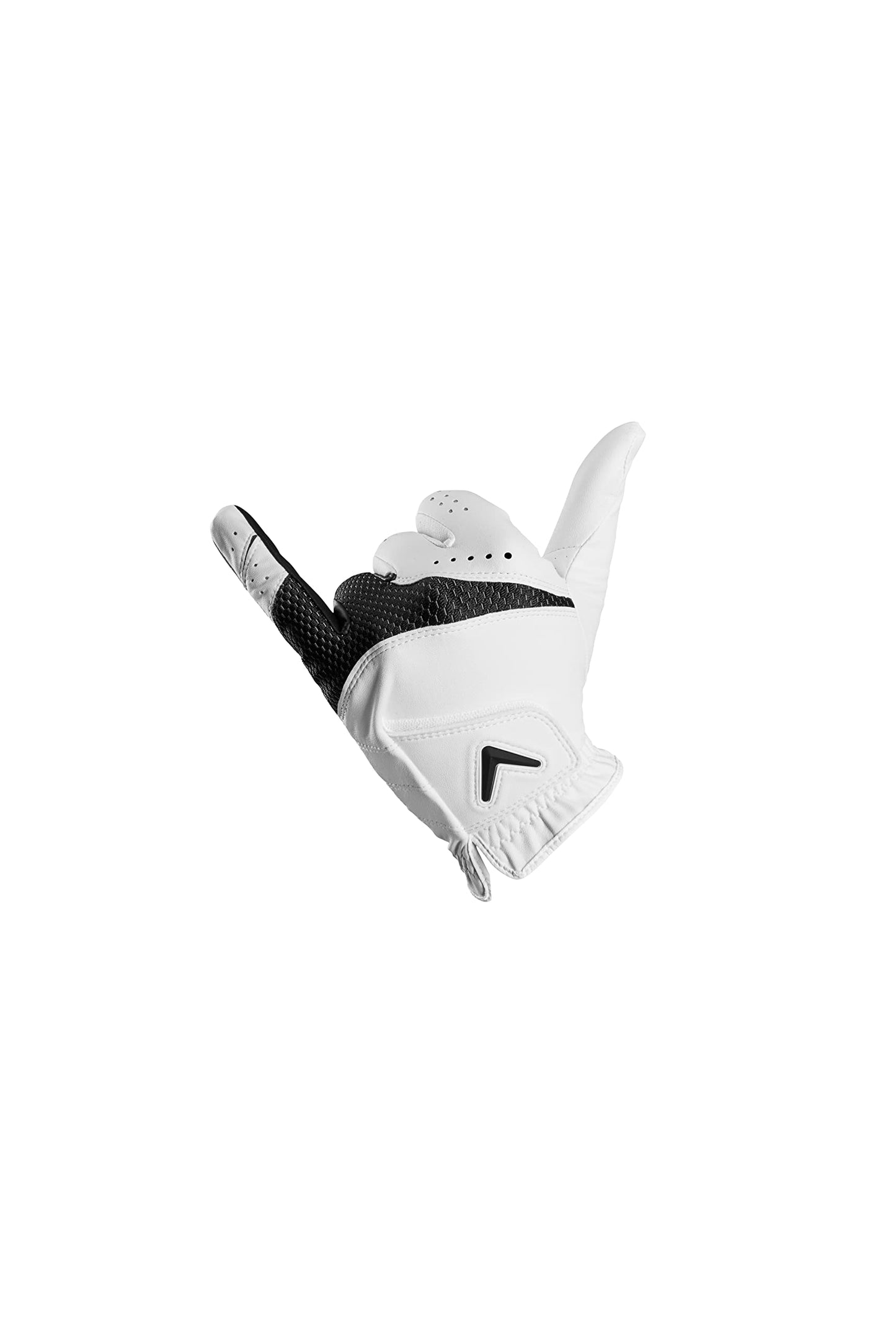 Callaway Golf Weather Spann Glove (Worn on Right Hand,White,Medium,Men's)