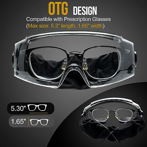 OneTigris Tactical Goggles Over Glasses, Anti Fog Tactical Eyeglasses, Safety OTG Goggles Protection with Interchangeable Len