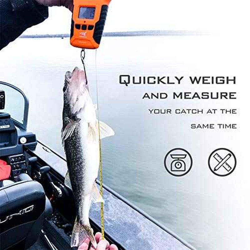KastKing Fish Scale with Floating Lip Gripper, Water Resistant, Dual Mode ? 110 LBs/50 Kg, Strong ABS Frame, Non-Slip Handle, Retractable 38¡± Tape Measure and Gripper Combo, Fishing Gifts for Men