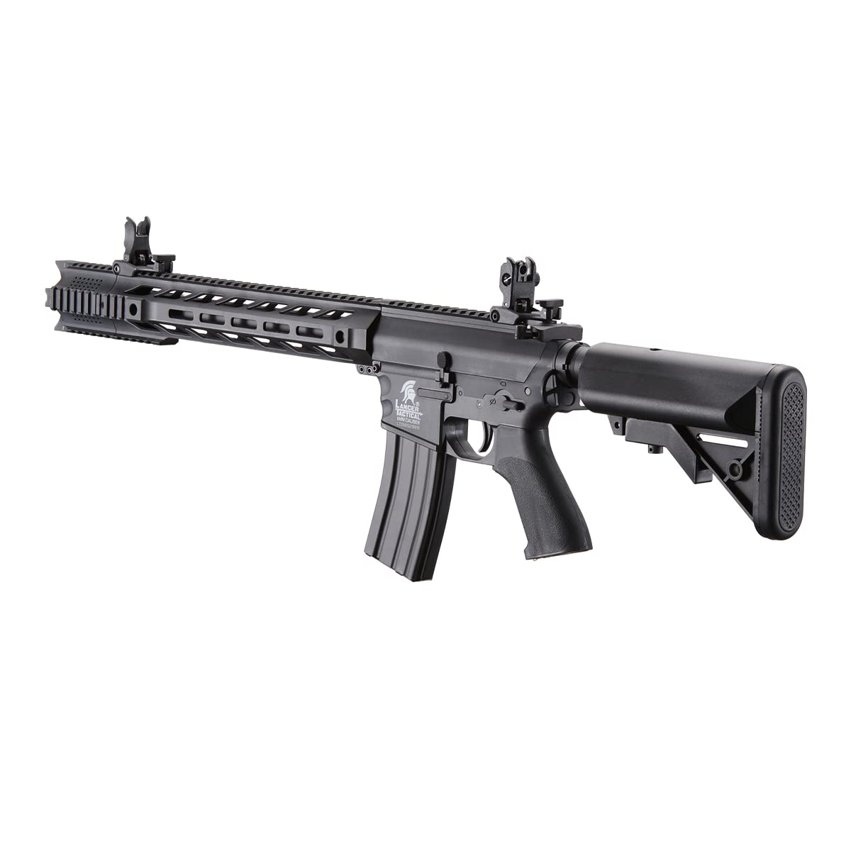 Lancer Tactical Gen 2 Durable Airsoft M4 SPR Interceptor AEG Polymer- Full/Semi-Auto, 1000 Rounds Bag of 0.20g BBS, Battery& Charger Included