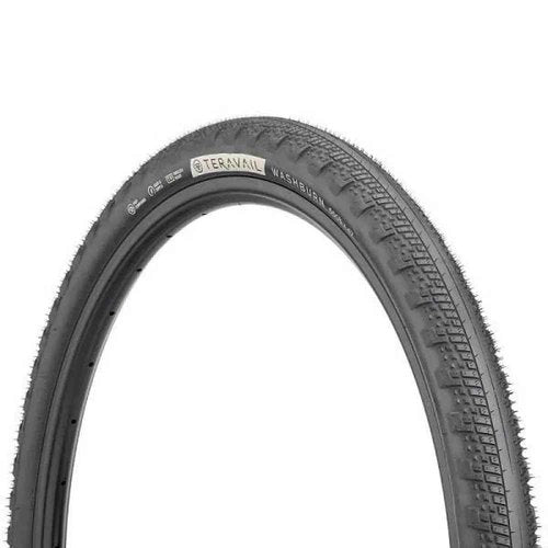 Teravail - Washburn Bicycle Tire | Light and Supple Casing | for Rough Pavement and Fast Gravel | 700 x 38 | Black Sidewall