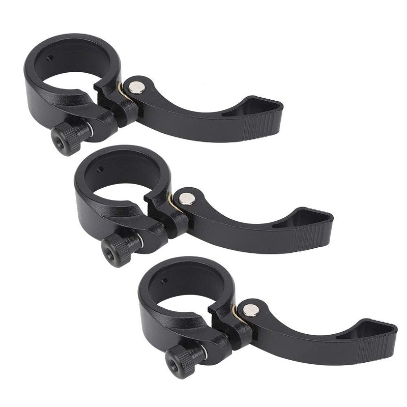 Natudeco 3PCS 40mm Bike Seatpost Clamp Aluminum Alloy Black Lightweight Steel Metal Cycling Seat Bike Universal Quick Release Seatpost for Bicycle Accessory