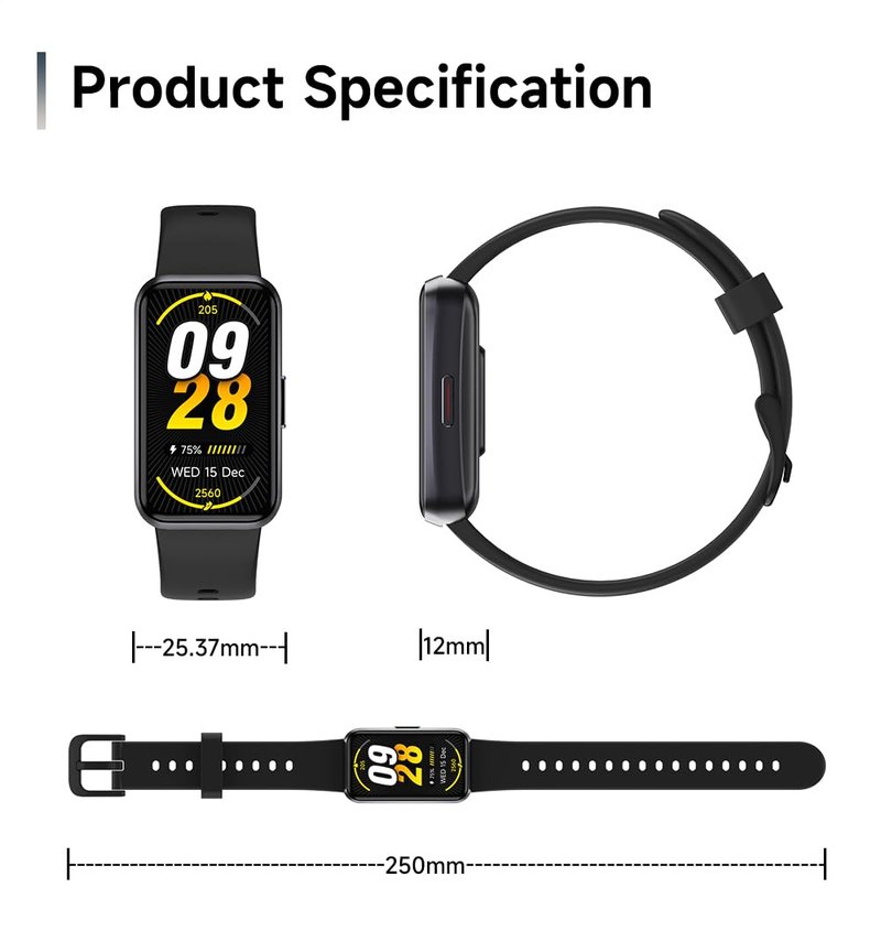 USMECBL Fitness Trackers,Blood Oxygen Heart Rate Sleep Monitor,Smart Band 24/7 Health Monitoring,Calorie Pedometer Steps Counter Activity watchs/Notifications for iOS/Android
