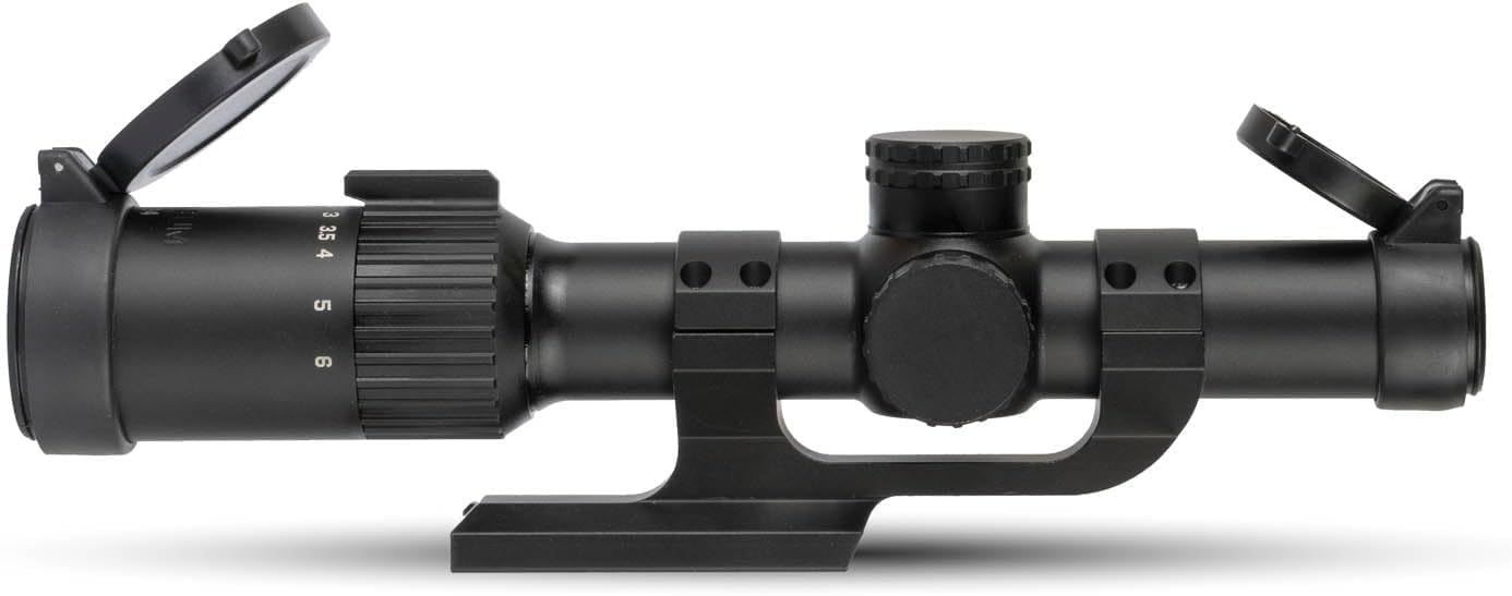 Monstrum Banshee 1-6x24 LPVO Rifle Scope with Offset Scope Mount | Black | BDC B1 Reticle