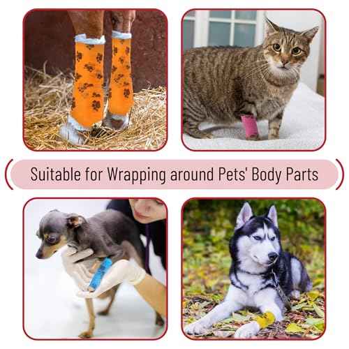Mr. Pen- Self Adhesive Bandage Wrap, 6 Pack, Paw Design, 2¡° x 5 Yards, Adhesive Bandages, Cohesive Bandage, Medical Wrap, Elastic Bandage Wrap, Bandage Tape