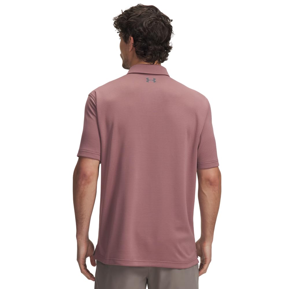 Under Armour Men's Tech Golf Polo, (651) Maroon Mist / / Pitch Gray, 4X-Large Tall