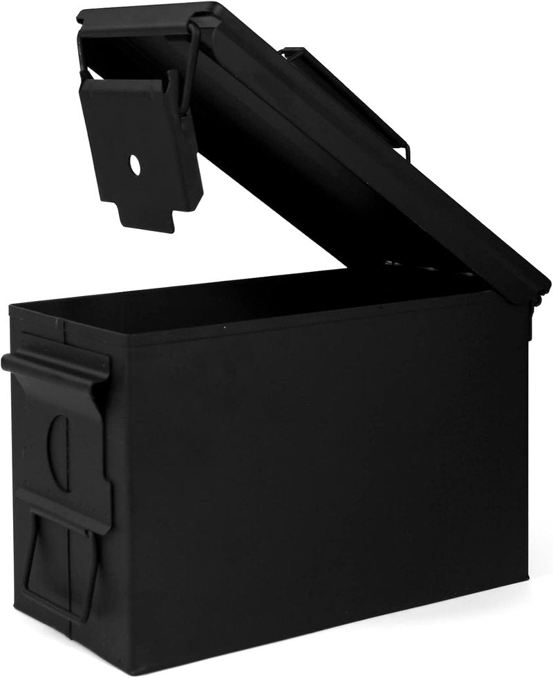 Metal Ammo Can - Lockable 30/50 Cal Bullet Storage Case | Waterproof & Airtight Container for Shotgun, Rifles, Pistols