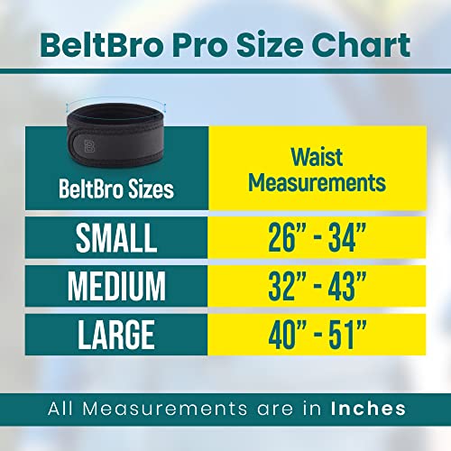 BeltBro Pro Pairs For Men – Next Generation Buckle-Free Elastic Belt With Ultra-Soft Edge Padding - Fits 1.5 Inch Belt Loops (Black)