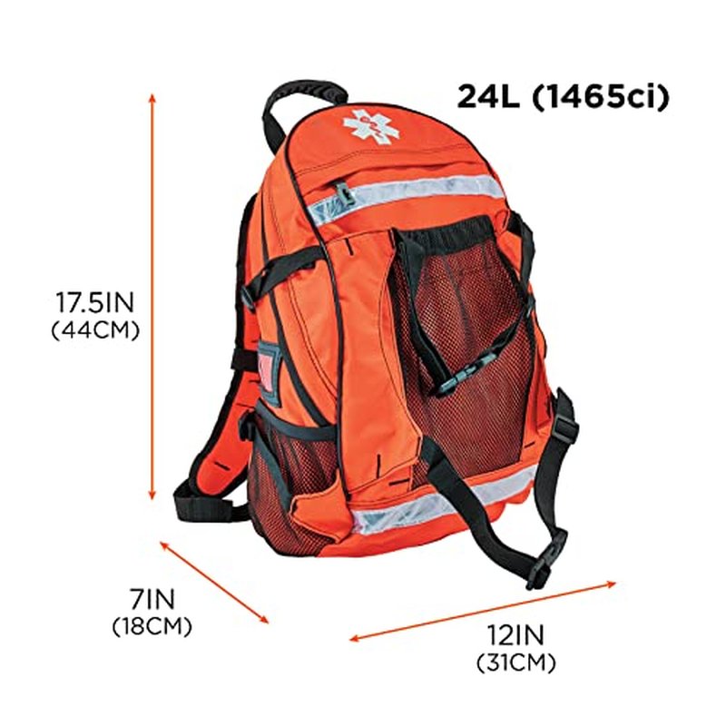 Ergodyne Arsenal 5243 Medic First Responder Trauma Backpack Jump Bag, Orange