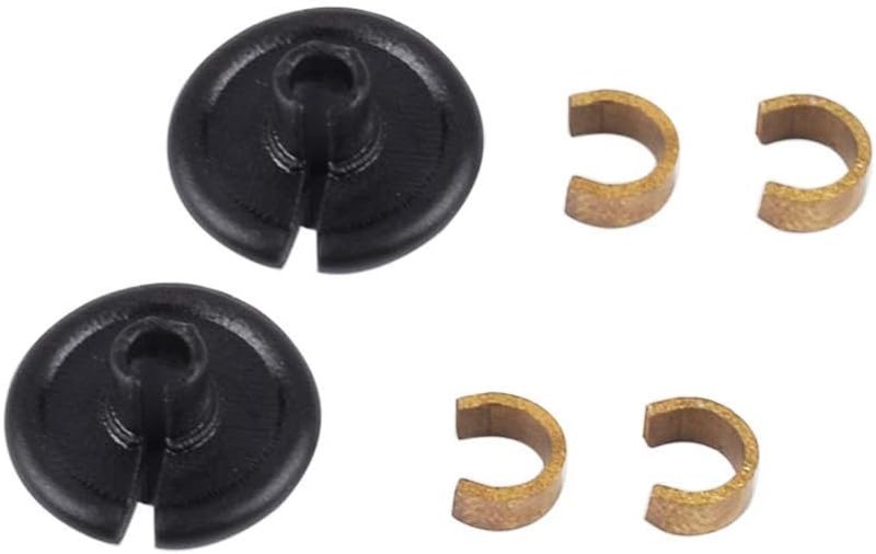 Kisser Button for Archery | Black with Copper Anchor Clips - 2 Pack