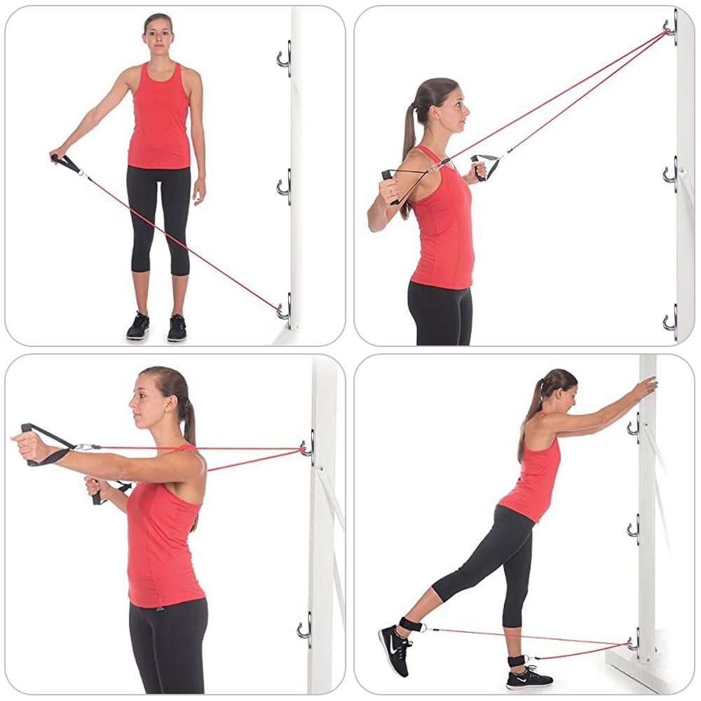 SELEWARE 3 Pack Heavy Duty Stainless Steel Wall Anchors for Resistance Bands – 2000 lbs Load Capacity, Space-Saving Home Gym & Physical Therapy Mounts for Strength Training & Body Weight Straps