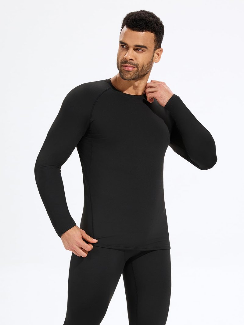 Celfaeree 6 Packs Long Sleeve Compression Shirt Men,Sports Baselayer Workout Shirt,Athletic Tops Running Shirts for Men Bl/Gray/Bl/D Blue/Red/Purple XL