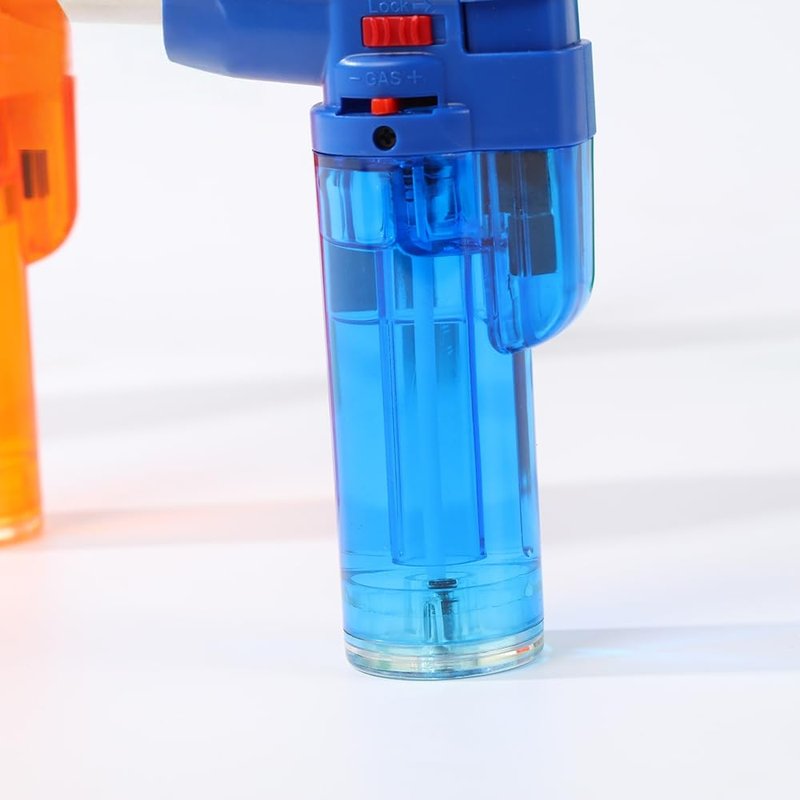 10 Pack Butane Torch Lighter, Mini Refillable Windproof Jet Flame Lighters (Fuel Not Included) Color Mixing