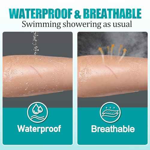 Transparent Film Dressing 100 Packs 2.37" x 2.75" Waterproof Clear Bandages for Tattoo Aftercare Bandage,Scar Therapy,Wound Care