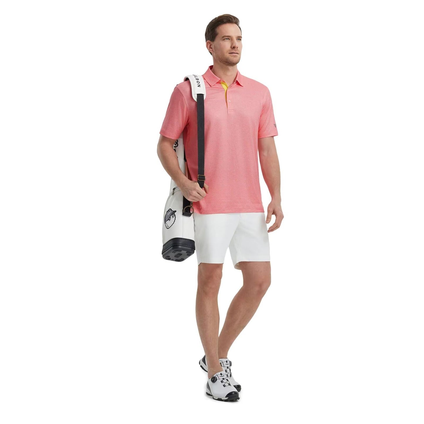 M MAELREG Golf Shirts for Men Dry Fit Print Patterns Performance Moisture Wicking Mens Polo Shirts Short Sleeve
