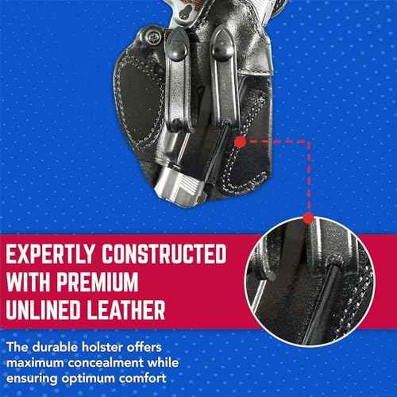 DeSantis Cozy Partner IWB Gun Holster - Compact Holster for Pistols, Concealed Carry, Fits Standard 1911 Models 4-5"" from COLT, S&W, SIG SAUER, Ruger, Kimber, Springfield - Right Hand Draw, Black