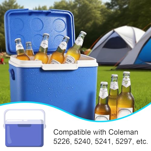 Coleman Cooler Hinges Replacement with Screws, Durable ABS Plastic Hinges & Stainless Steel Screws, Fits Coleman, Rubbermaid Ice Chest Cooler Parts, Camping Cooler Accessories, 2 Pack