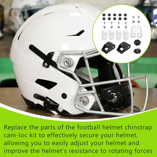 Riddell Speedflex Football Helmet Repair Kit | Replacement Hardware & Chin Strap