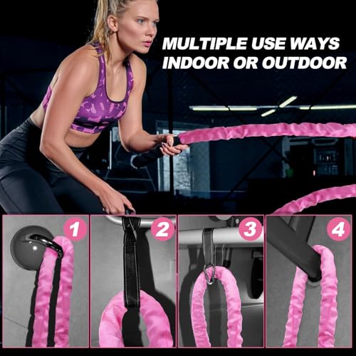 Battle Rope Battle Ropes for Exercise Workout Rope Exercise Rope Battle Ropes for Home Gym Heavy Ropes for Exercise Training Ropes for Working Out Weighted Workout Rope Exercise Workout Equipment